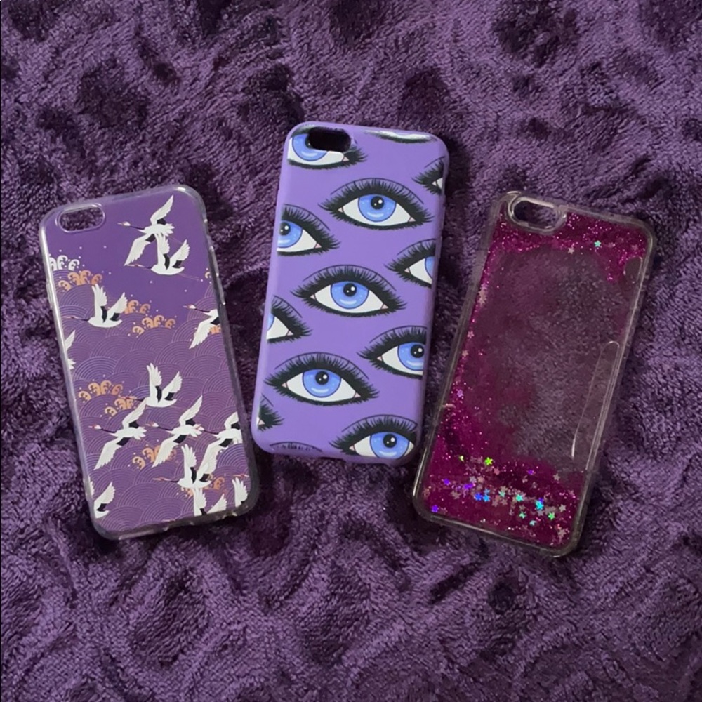 Purple Bundle of 3 iPhone 6 / 6s Phone Cases